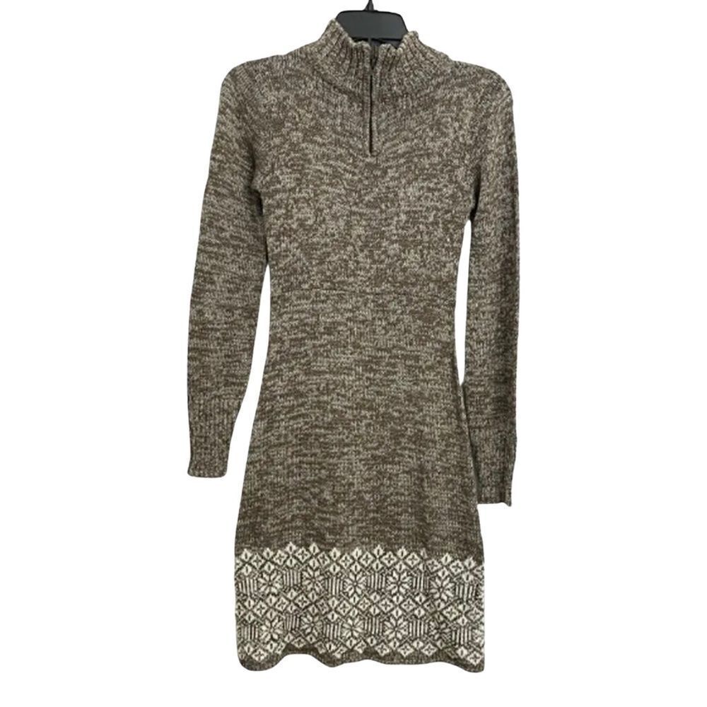 Soybu Women's Knit Brown Long Sleeve Sweater Dress • XS • NWT